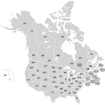 US-Canada map